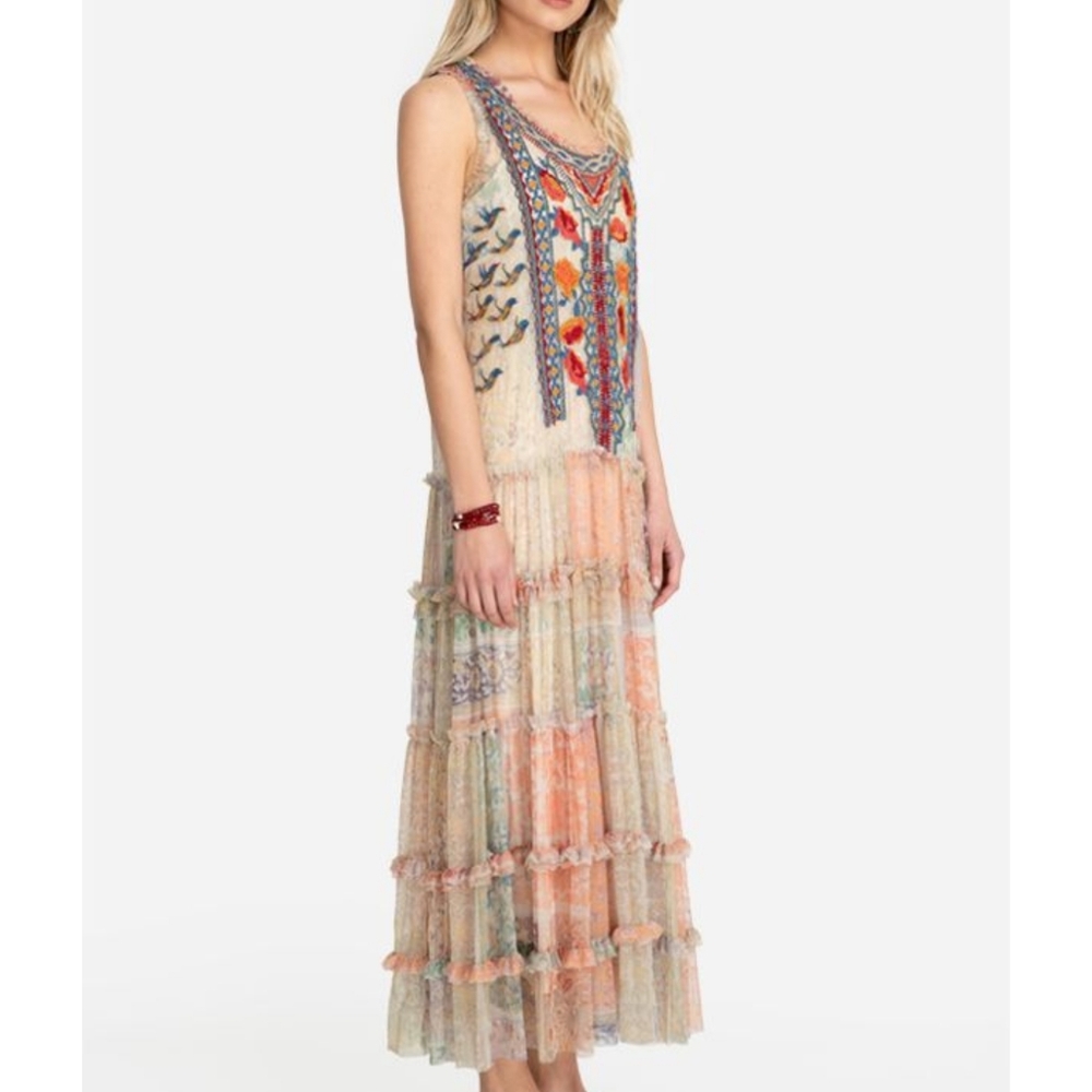 New! Johnny Was Enola Mesh Dress - Picture 2 of 9